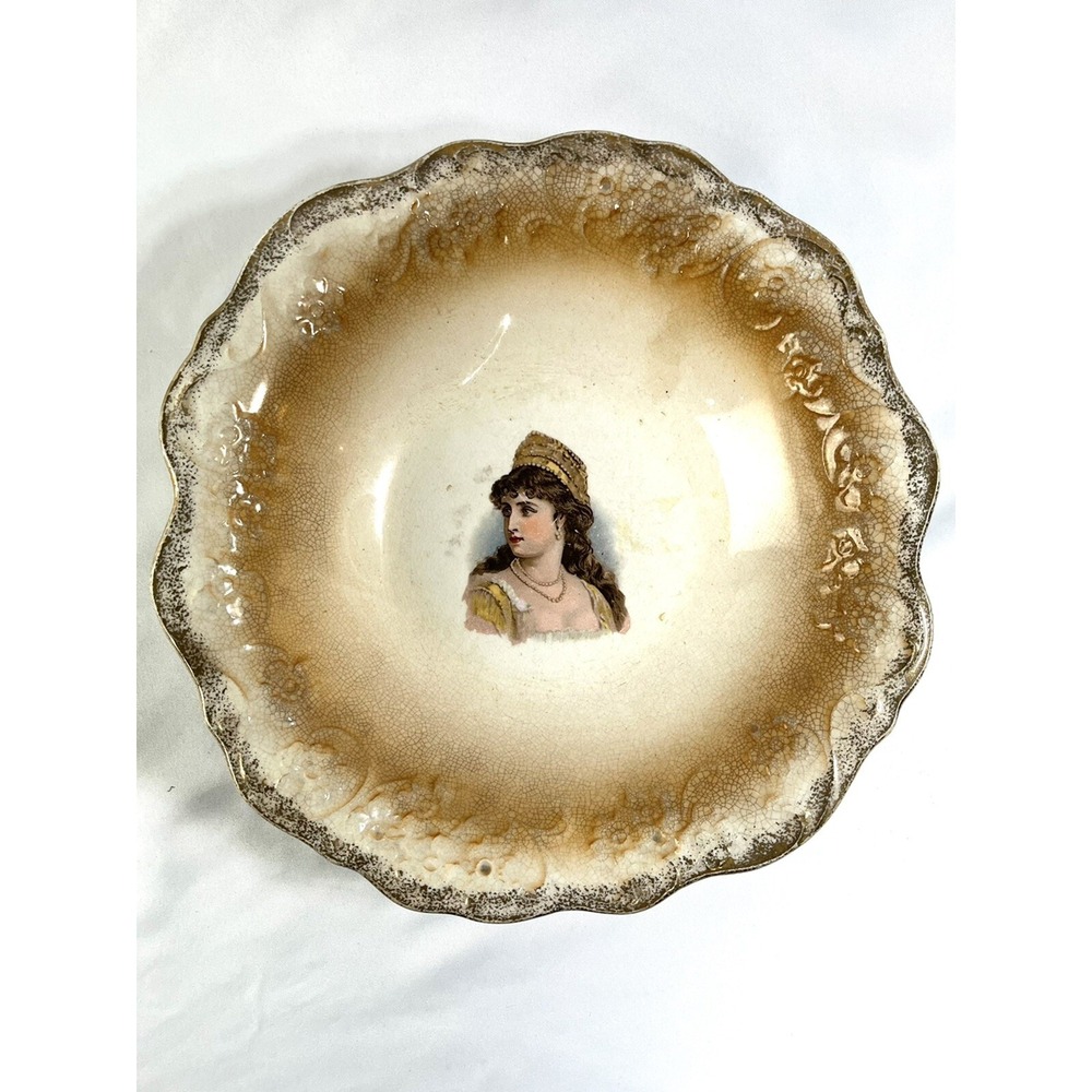 Limoges China Bowl Portrait of Woman Vintage Serving Bowl Tray Classic